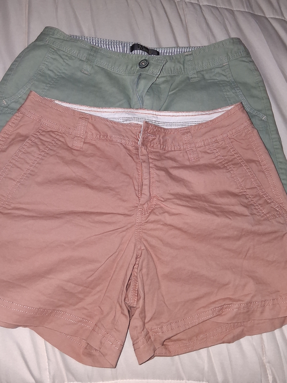 Natural Reflections Women's Shorts - Olive Green and Rust